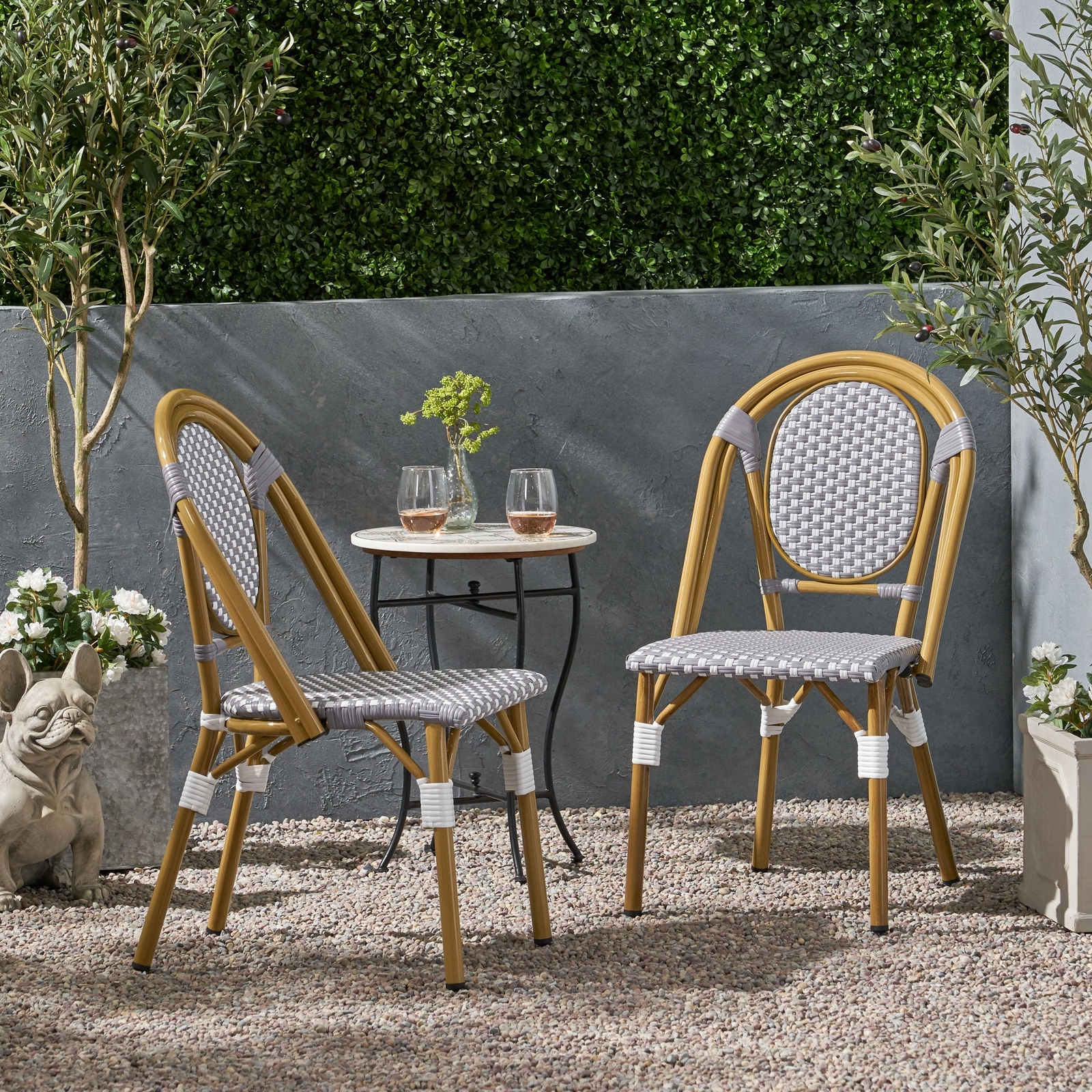 Remi Outdoor French Bistro Chairs (Set of 2) by Christopher eBay