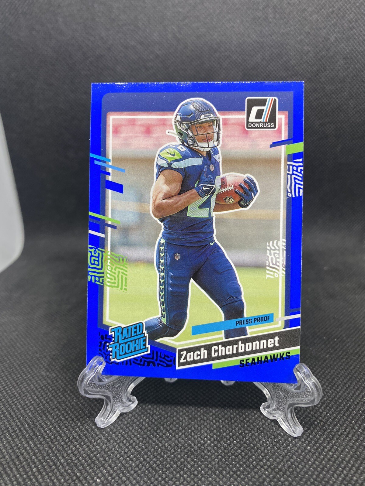 2023 ZACH CHARBONNET PANINI DONRUSS #392 RATED RC BLUE PRESS PROOF