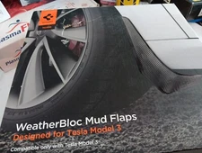 Spigen to300 Tesla Model 3 Mud Flaps Carbon Fiber Design NIP FREESHIP S4