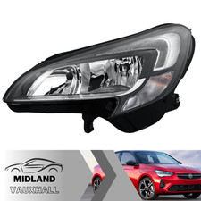 Vauxhall Corsa E Headlight Passenger Side LED DRL Black Limited Edition 2014-20