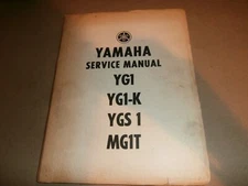 Vintage Yamaha Motorcycle Service Manual YG1 YG1-K YGS1