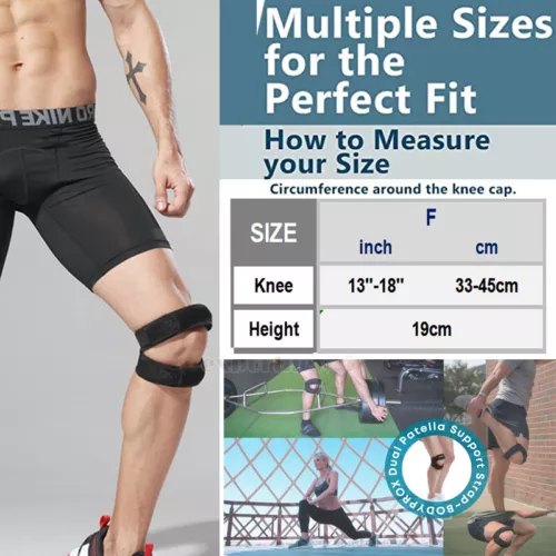 Patella Stabilizer Knee Support Strap Tendon Brace Pain Rellief Sport Warp Belt - Picture 2 of 32