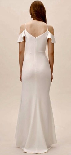 NWT BHLDN LAFAYETTE 6 US / 10 UK Ivory Off Shoulder Ruffle Maxi Wedding Gown - Picture 5 of 7