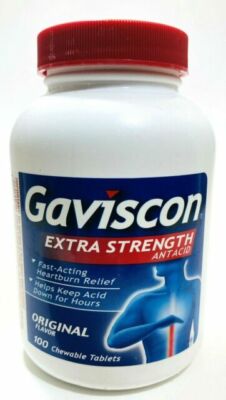 Gaviscon Extra Strength Antacid Tablets Originl - 100 Chewable Tablets