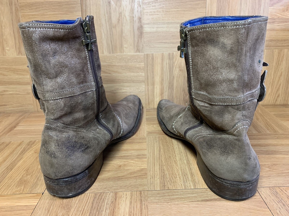 Mark Nason Vintage Snake Skin Boot Vintage Mark Nason Brown Leather Patchwork Dragon  main image 2