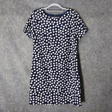 J Crew Women Dress 6 Polka Dots Navy Lined Lightweight Retro Mod  Feminine