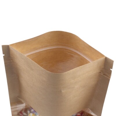 Paquete De 150 Bolsas De Papel Kraft Con Ventana Transparente De 5 X 8 Pulgadas Bolsas De Mylar Pequenas Con Cierre Para Almacenamiento De - Foto 6