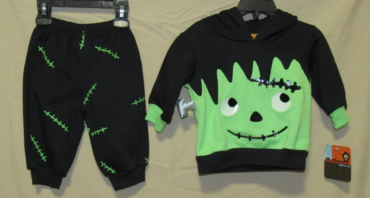 Target 2 Piece Hooded Frankenstein Halloween Infant Sweat Set Size