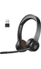 Wireless Headset, Bluetooth 5.2 Headset with Noise Cancelling Microphone  