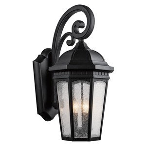 Kichler Lighting 9035BKT Courtyard Outdoor Wall Light Textured Black | eBay