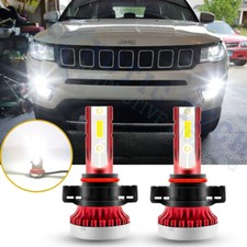 White High Power COB LED Daytime Running Light Bulbs For Jeep Compass 2017-2019