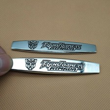2 New Metal Silver Transformers Autobot Badge Fender Car Emblem 3d Sticker Decal