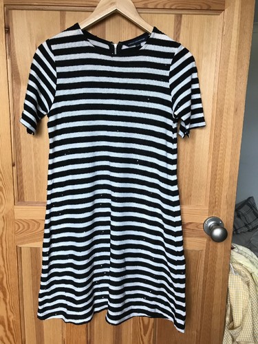 White Stripe Long Jumper Dress 