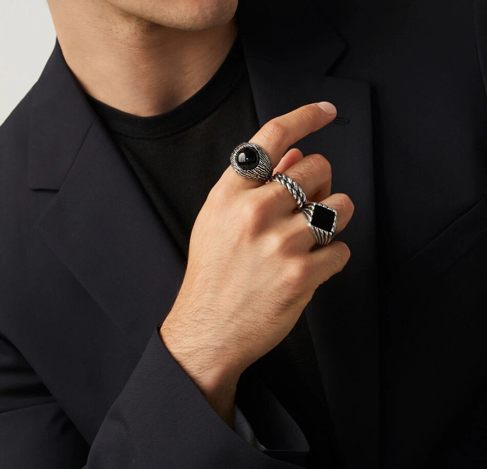 Anello Uomo Giovanni Raspini Argento 925 Corda Intrecciata 11319/22 - Immagine 3 di 4