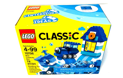 Lego Classic Blue Creativity Box 10706 Retired Set 78 Pieces ...