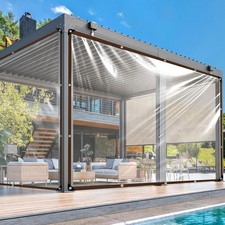 Clear Plastic Tarp 6x8 Heavy Duty Waterproof with Grommets Vinyl Tarpaulin for