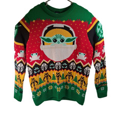 Star Wars Baby Yoda Grogu Ugly Christmas Sweater Small Full of Holiday Cheer