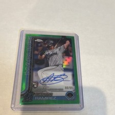 2025 Topps Chrome Update Chromeography Agustin Ramirez Green Refractor /99 Auto…