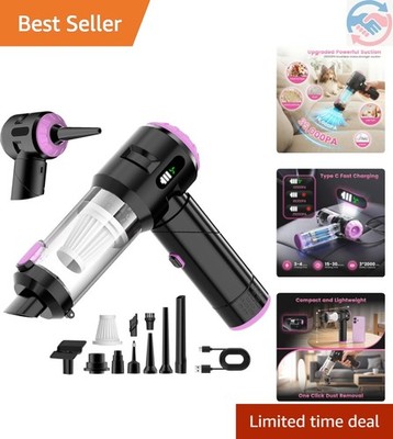 Handheld Car Vacuum Cleaner,25000PA Strong Cyclonic Suction Foldable Mini Vac...