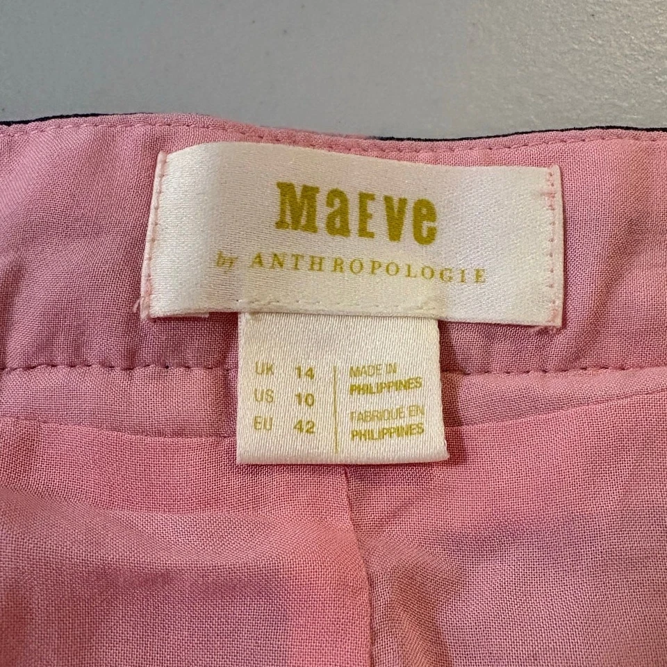 Maxi Falda Maeve Anthropologie Rosa Multicolor Floral Plisada Lentejuelas Talla 10 Foto 4 de 4