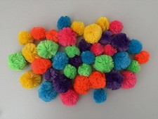 Multicolor Crafting Pom Poms Lot of 39 Open Box