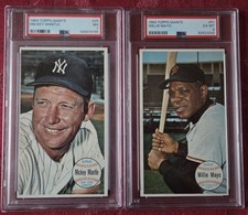1964 Topps Giants COMPLETE SET Mays PSA 6 Mantle PSA 7, Aaron, Koufax NICE