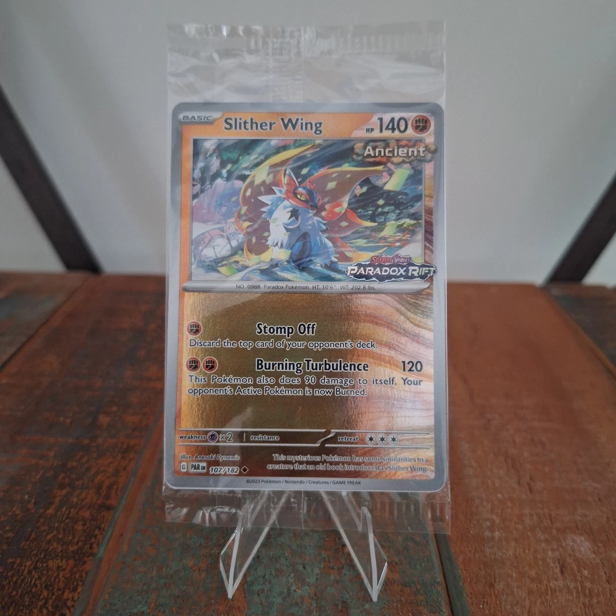 slither wing pokemon card value 074/066 AR Art Rare SV4K 2023 MINT Japanese [FF] Burning Turbulence (120) This Pokmon also does 90 damage to itself Pokmon TCG Japan's Ancient Roar: