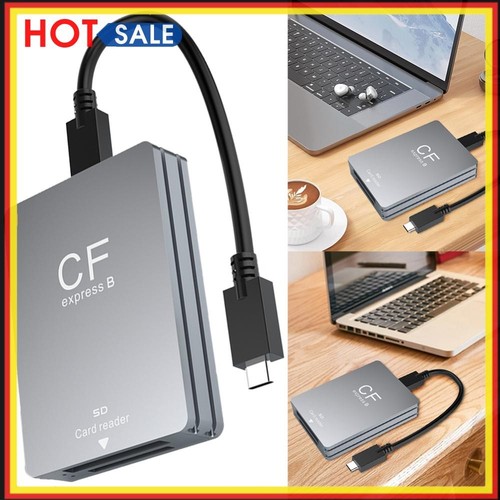 2 in 1 CFexpress Type B&SD Card Reader USB 3.2 10Gbps Dual-Slot for SLR