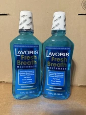 2 Lavoris Peppermint Mouthwash With Natural Peppermint FREE SHIPPING 