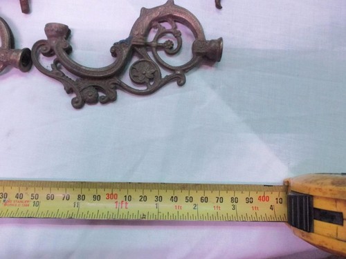Oil lamp lot, brass, parts and fittings, hanging, sconce, table, antique - Picture 3 of 14