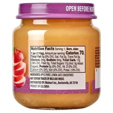 Parent's Choice Stage 1 Baby Food, Apple Glasses Jar