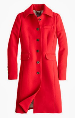NWT J.Crew Double-cloth Metro Lady Day Coat in Bright Cerise Wool Thinsulate 0