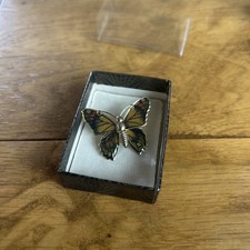 Spilla Farfalla Ronte of Beverly Hills Farfalla Multicolore Tono Oro Originale