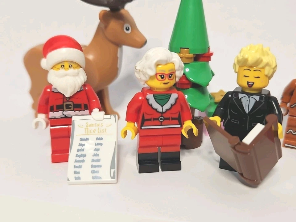 Lego Holiday Minifigure Lot Santa Claus Gingerbread Man Reindeer Snowman Gift - Image 2 of 4