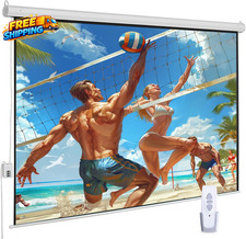 120 Motorized Projector Screen Electric 16:9 Projector Screen with Remote