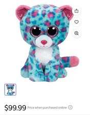 Ty Sydney Leopard Beanie Boo  Plush Stuffed Animal