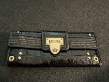 RARE JUICY COUTURE VINTAGE LONG WALLET BLACK LEATHER