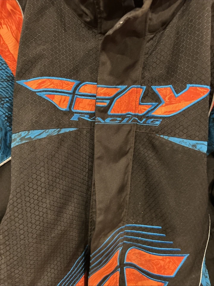 Fly Racing SNX Snowmobile Jacket Mens 2XL Riding Gear Winter Snow black orange - Image 3 of 4