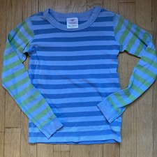 Hanna Andersson PJ Top 140 US 10 Long Sleeve Stripe 100 Organic Cotton Unisex