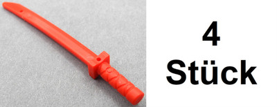 4x LEGO 21459 Minifigur Zubehör Waffe Schwert Shamshir Katana Rot
