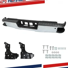 For Chevy Silverado GMC Sierra 1500 2014-2018 Chrome Rear Bumper W/ Sensor Holes