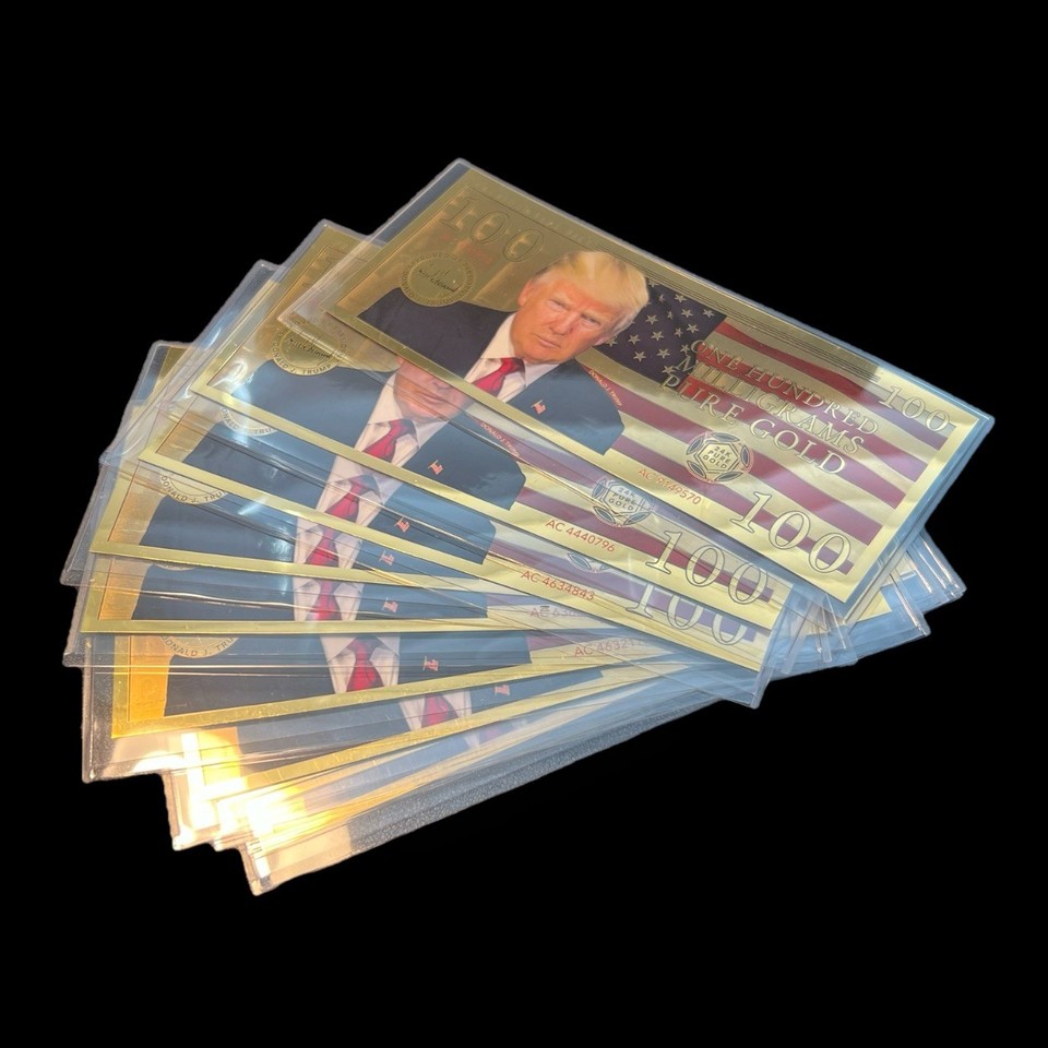 Trump Gold Notes NEW💎2025 Official President Donald Trump 24K Gold AURUM NOTE🔥GOLDBACK ...