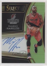 2018 Panini Select Signatures Neon Green Prizm 38/99 Maurice Harkless Auto qk3