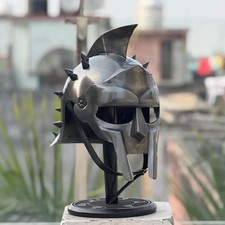 Greek Armour Gladiator helmet for Role Play with free Display Stand Maximus