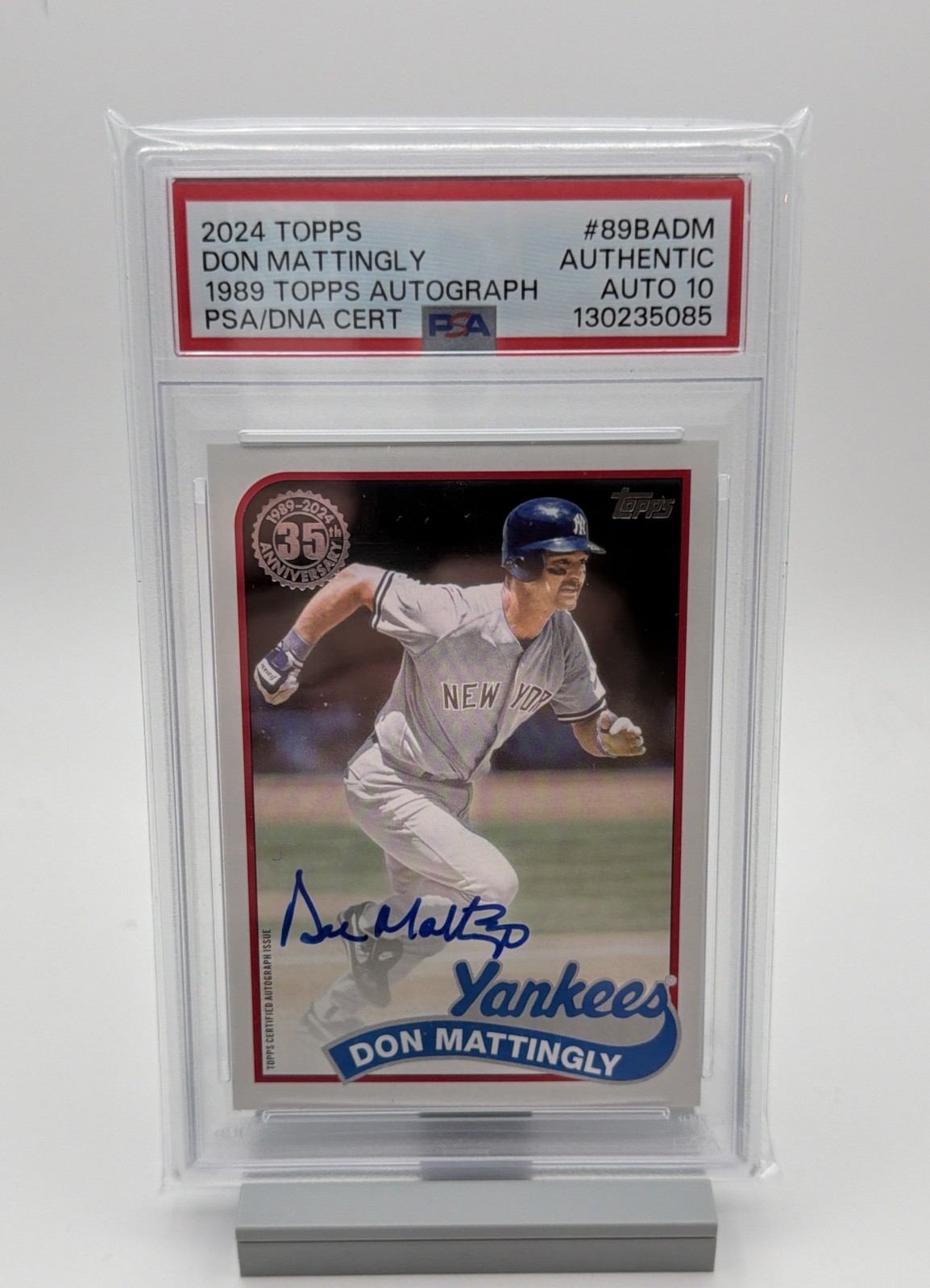 2024 Topps Series 1 - 1989 Topps Autographs Don Mattingly #89BA-DM PSA 10