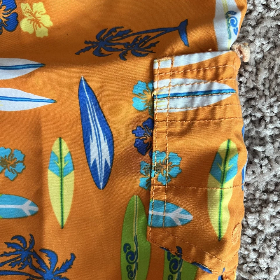 J. Caqui Niños Bañador Naranja Surf Tabla Cordón Bolsillos Playa Estampado 6 Foto 2 de 4