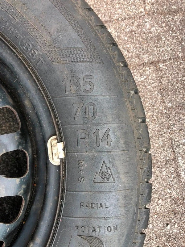 1xkomplette Reserverad Ersatzrad+Felge 185/70R14 88T für Opel Astra,Corsa,Adam - Bild 3 von 4