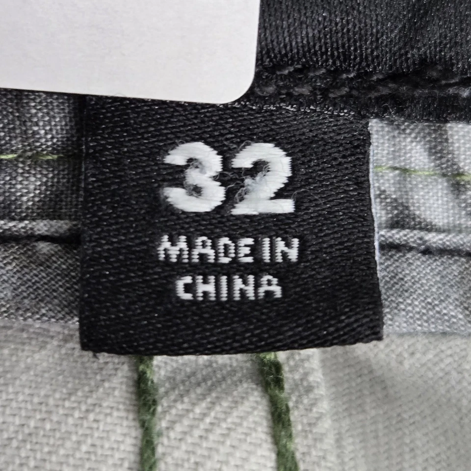 Hurley Men Shorts 32 Green Cargo Camouflage Gorpcore Button 10" Inseam Y2K - Image 4 of 4