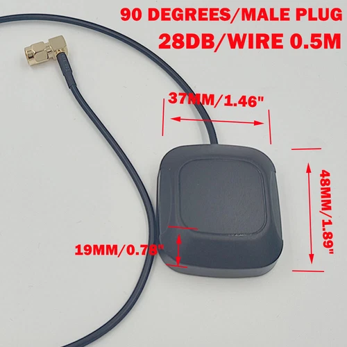 4x Antena Activa GPS Enchufe Macho SMA 90 Grados 28dB Con Montaje Magnético 0.5M NUEVO - Imagen 2 de 13
