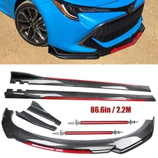 Front Bumper Lip Spoiler Body Kit Carbon Fiber For Toyota Corolla SE XSE E
